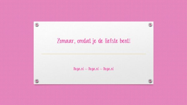Noga.nl Persoonlijke Wenskaart Vrouw