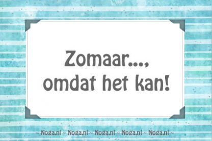 Noga.nl Wenskaart Man Zomaar!
