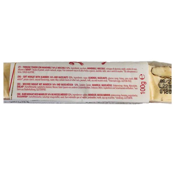 Noga.nl Quaranta Torrone Tenero Noga Reep Amandelen-&-Hazelnoten Meertalig etiket