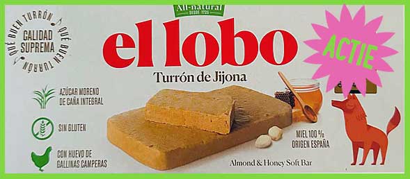 Noga.nl El Lobo Plak Turron de Jijona kopen. Echte zachte Spaanse Noga.